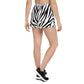 Women’s Zebra Print Rugby Shorts (w/ Pockets)