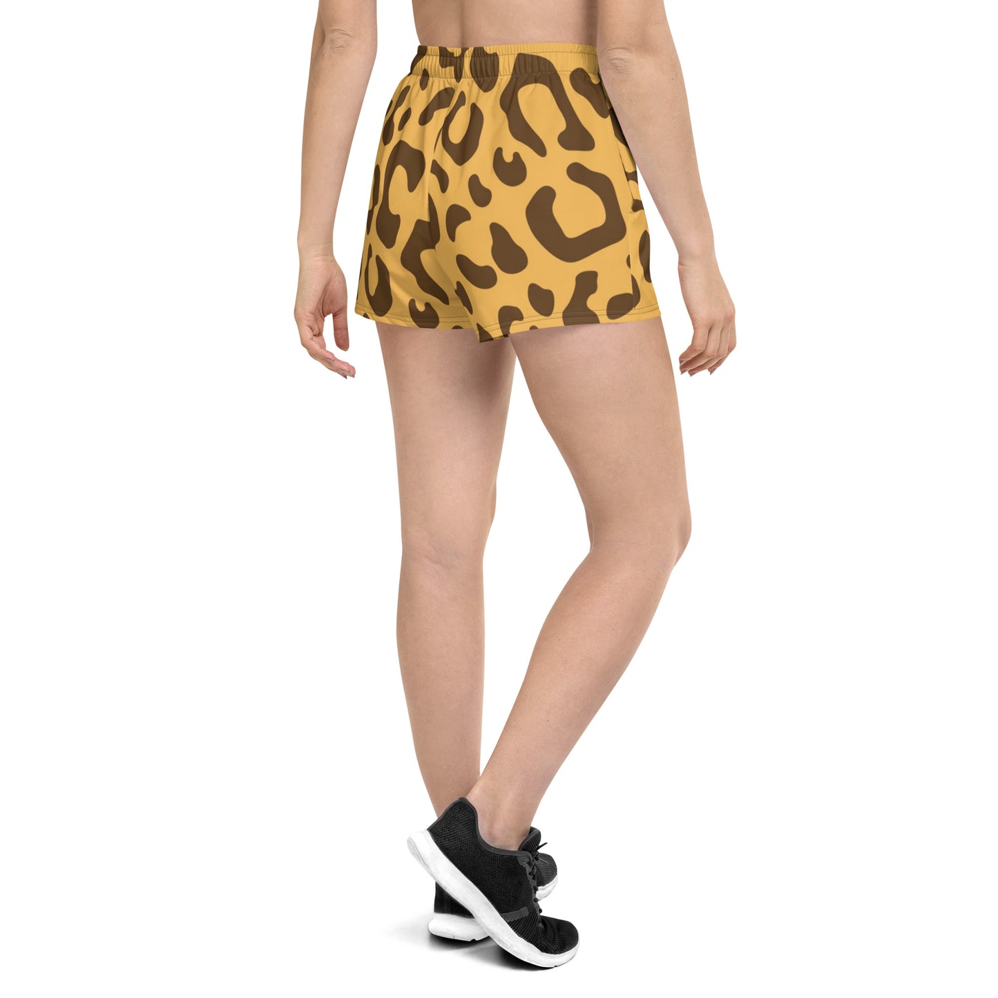Women’s Cheetah Print Rugby Shorts (w/ Pockets)